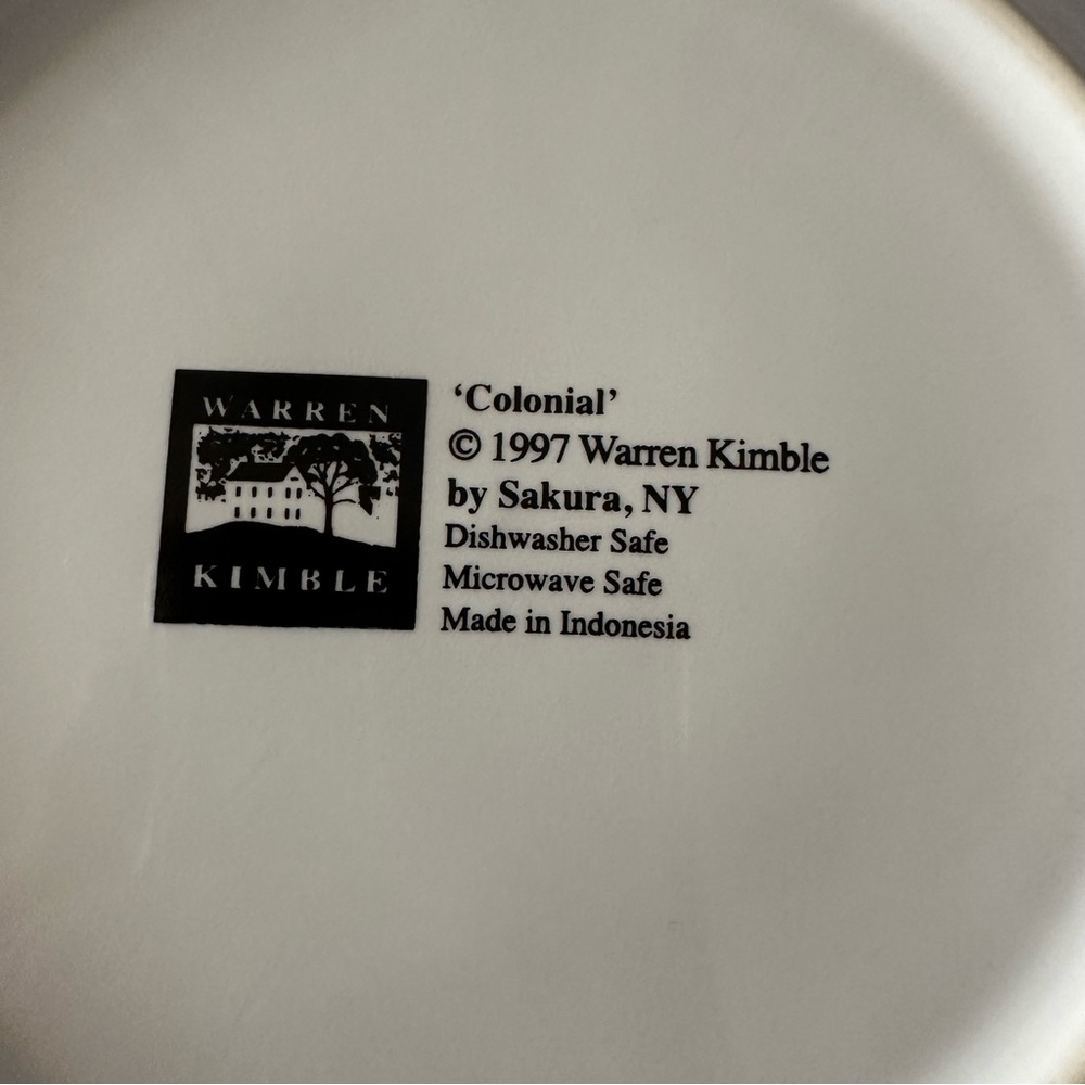 Sakura Warren Kimble Colonial Salad Plate Flag Design Replacement - Picture 3 of 5